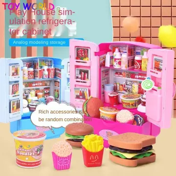 39PCS Kids Toy Fridge Refrigerator Accessories With Ice Dispenser