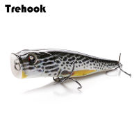 TREHOOK 8.5ซม. 13.5G ญี่ปุ่นลอย Popper Fishing Lure Wobblers เหยื่อประดิษฐ์ Poppers เหยื่อตกปลา Hard เหยื่อสำหรับปลาเทราท์ Lure