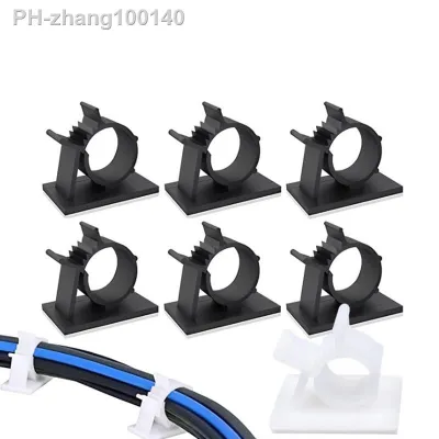 10pcs Cable Clips Self Adhesive Cord Management Fasteners Ties Fixer Wire Holder Organizer Clamp