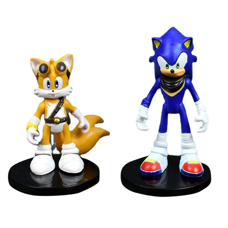 SONIC Coleção Action Figure com 6 Bonecos do Mercado Livre Super Sonic  Metal Sonic Amy Knuckles Tail 