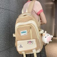Trendy Women Kawaii High Capacity College Backpack Female Laptop Book Girl Cute Travel School Bags Lady Student Backpack Fashion