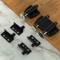 Hidden Hinge CT Corner Black Double Round Head Plastic Magnetic Door Drawer Cabinet Catch Invisible Door Pivot Hinges