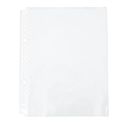 Pack of 200 A5 Clear Punched Pockets - Plastic Poly Folders