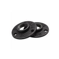 Retro Style 1pc 1/2 3/4 Thread BSP Malleable Iron Pipe Fittings Wall Mount Floor Vintage Hardware Tools Flange Piece