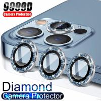 5D Diamond Metal Camera Lens Protector For iPhone 13 12 11 Lens Protection Glass For iPhone 11 12 13 14 Pro Max Camera Protector  Screen Protectors