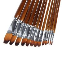 13Pcs Artist Paint Brush Set Nylon Hair Watercolor Oil Painting Acrylic Drawing QX2B