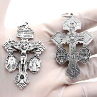 【CW】✧☃❃  Diyalo Catholic Italian Crucifix Exorcism St Benedict Our Miraculous Medal Pendant Charms for Necklace Parts