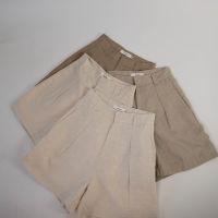 Avocado กางเกงขาสั้นผ้าลินินรุ่น linen pie choco shorts (avocado.simplewear)