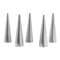 5Pcs Baking Cones Stainless Steel Croissant Tubes Horn Bread Pastry Making Cake Mould Baking Supplies 14Cm 9Cm