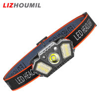 LIZHOUMIL มินิไฟเตือนน้ำหนักเบาไฟฉายคาดศีรษะ Led พกพาได้สำหรับกลางแจ้งการตั้งแคมป์การวิ่งการปั่นจักรยานการตกปลา