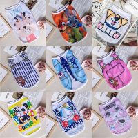 Cartoon Cheap Dog Clothes T Shirt Vest Summer Breathable Mesh Clothing For Dogs Cat Spring Summer Small Medium Puppy Pet Costume