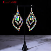 Belly Dance Accessory Womens Jewelry Bling Crystal Stones Earrings Sparkling Earrings Belly Dance Dangle Earrings 2 PairsPack