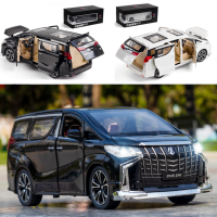 1:24 TOYOTA ALPHARD รุ่นรถเสียงและแสงดึงกลับคอลเลกชัน Diecast ยานพาหนะรถของเล่นสำหรับเด็ก