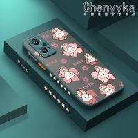 เคส Chenyyka สำหรับ Realme GT Neo 2 GT2 GT 2 Q5 Pro 5G GT Neo 3T เคสการ์ตูนกระต่ายน่ารักแฟชั่นเคสแข็งกันแรงกระแทกบางเคสนิ่มลายขอบซิลิโคนแบบคลุมทั้งหมดเคสป้องกันเลนส์กล้อง