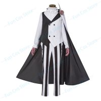 Nikolai Gogol Cosplay Costume Hat Wig Bungo Stray Dogs Season 4 Cloak Anime The Overcoat White Black Uniform Gloves Eye Patch