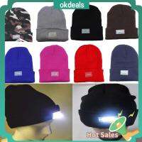 OKDEALS Womens Fashion Hip-Hop Cycling Equipment Beanie Lighted Ski Cap Bicycle LED Hat Crochet