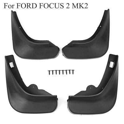 4Pcs ด้านหน้าและด้านหลัง Mudflap Fender Mud Guard Splash Flaps Mudguard สำหรับ Ford Focus 2 MK2 MK2.5 Hatchback 2005-2011 2008 2007 2006