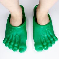 ST❀ 27cm Slippers new soft bottom male big foot slippers party shoes funny Halloween shoescover show cosplay props