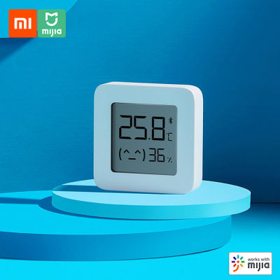 Xiaomi BT เครื่องวัดอุณหภูมิ2ไร้สาย,เครื่องวัดความชื้นดิจิทัลไฟฟ้าอัจฉริยะเซ็นเซอร์ความชื้นทำงานร่วมกับ Mijia APP