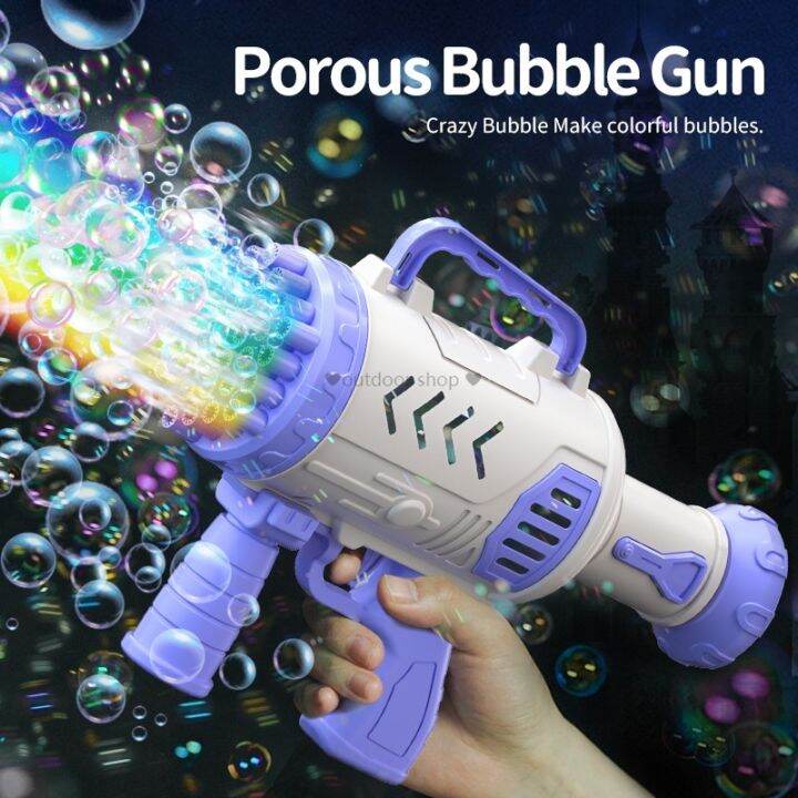 จัดส่งในกรุงเทพฯ-ปืนยิงฟองสบู่-ปืนฟองบับเบิ้ล-bubble-gun-เครื่องทำฟองสบู่-ปืนเป่าฟองสบู่-มี-37-รู