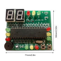 51 MCU อัจฉริยะสัญญาณไฟอิเล็กทรอนิกส์เทคโนโลยีการฝึกอบรมการเชื่อม DIY ประกอบส่วนไมโครคอมพิวเตอร์ไฟจราจร Diy ชุด