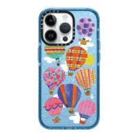 KIKI Original Glitter CASE. TIFY Cute Phone Case for iphone 14 14Pro 14ProMax 11 12 13promax Creative Cartoon Colorful tropical balloons pattern Shock-proof soft case High quality air cushion protection Official New Design Blue Green