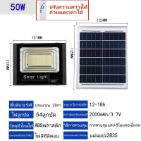 ไฟสวนกันน้ํา สปอตไลท์พลังงานแสงอาทิตย์ 50W ไฟถนนคุณภาพระดับอุตสาหกรรม ไฟสวนป้องกันฟ้าผ่า LED สปอตไลท์ควบคุมระยะไกล การจุดไฟ ไฟกลางแจ้ง