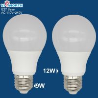 【Best value for money】 VisWorth A60หลอดไฟ LED 9W 12W LED E27 SMD2835สปอตไลท์ Lampada สีขาวอบอุ่นเย็นสีขาว AC 110V 220V 240V