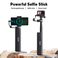 for GoPro rechargeable selfie stick rod mobile phone portable battery SLR micro extension rod for DJI action camera accessories