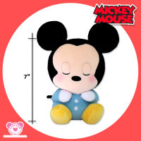 DISNEY ตุ๊กตามิกกี้เม้าส์ Mickey Mouse ขนาด 7" ผ้านุ่มนิ่ม (สินค้าลิขสิทธิ์แท้ จากโรงงานผู้ผลิต)