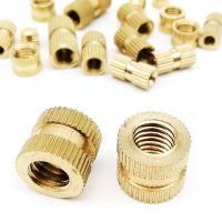 5/10/25/50pcs M1.6 M2 M2.5 M3 M4 M5 M6 M8 M10 Solid Brass Pure Copper Thread Injection Molding Knurl Embedded Insert Nut Nutsert Nails Screws Fastener