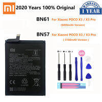 100 Original Xiao mi BN61 BN57 6000mAh Phone Xiaomi Pocophone X3 Poco X3 Pro Replacement Batteries Bateria