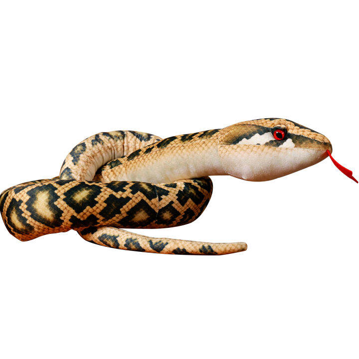 Python Plush Toy Soft PP Cotton Filling Simulated Snake Skin Funny ...