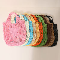 【CW】Casual Hollow Straw Women Handbags Designer Paper Shoulder Bags Candy Color Summe Beach Hand Bag Large Tote Purses 2023