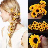 Sweet Pretty 10Pcs Bridal Wedding Hair Pin Yellow Sunflower Decor Hair Clip New Hair Headband Daisy Pins Accessories Cuff P0Z7 Adhesives Tape