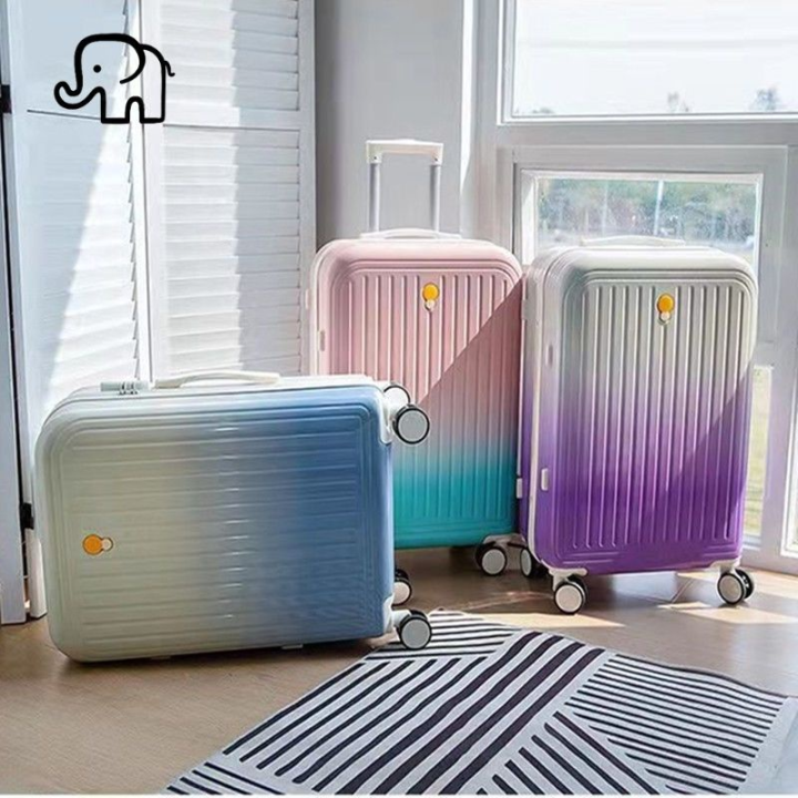【Spot】twocolorluggage travel bag 20 24 inch trolley suitcase light
