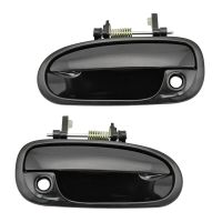 2Pcs New Front Exterior Outside Door Handles Set LH RH Black for 1996-2000 Honda Civic