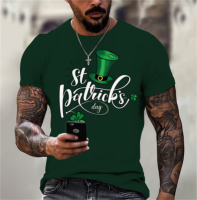 2023 NEW3.17 Happy St. Patrick S Day ผู้ชาย T เสื้อ Carnival ไอร์แลนด์เทศกาลสีเขียว Tee ฤดูร้อนแขนสั้น Harajuku เสื้อยืด Street Shi