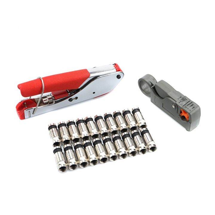 Coaxial Cable Manual Crimping Tool Set Kit For FType Connector RG59