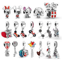 ใหม่ 925 เงินสเตอร์ลิง Mickey Minnie Charm Disney Stitch จี้ Fit Pandora Original Charm สร้อยข้อมือเครื่องประดับของขวัญผู้หญิง-Jiieu