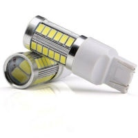 2 Pcs LED Sidelight T20 W215W 7443 5630 33SMD Dual Filament LED Drl Sidelight Super White หลอดไฟ LED Sidelight