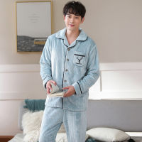 Lovers Winter Pajamas Couples Flannel Sleepwear Soft Pyjama Sets Nightgown Women Pajamas Sets Long Sleeve Men Lounge Pijamas