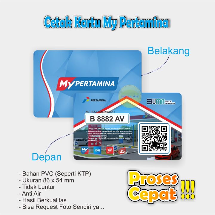 Cetak Kartu My Pertamina / ID Card My Pertamina / Kartu Minyak Subsidi ...