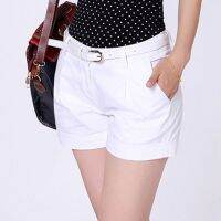 【CC】 New Woman Shorts Ladies Short Pants Fashion Draped Office Color Hot Pant Female Khaki amp;White