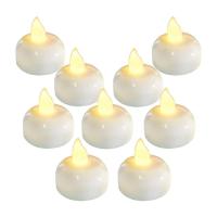 Pack Of 6 Flickering Flameless Waterproof Candles Lamp Floating On Water Led Plastic Battery Operated Tea Lights For Pool Spa