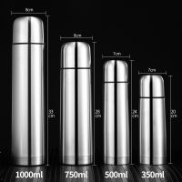 New Double-layer Bullet Shape Thermos Stainless Steel BPA Free Water Bottle Vacuum Flask Drink Bottle Coffee Mug for Travel Cup