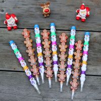 9PCS Lovely Christmas Snowman 5 Pencils Detachable School Stationery Pencil Office Supplies