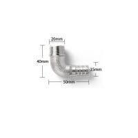 1/2 Bsp ชายกระทู้ X 15มิลลิเมตร304สแตนเลสข้อศอกเชื่อมต่อเข็มท่อหางลดเจดีย์ร่วมการเชื่อมต่อที่เหมาะสม