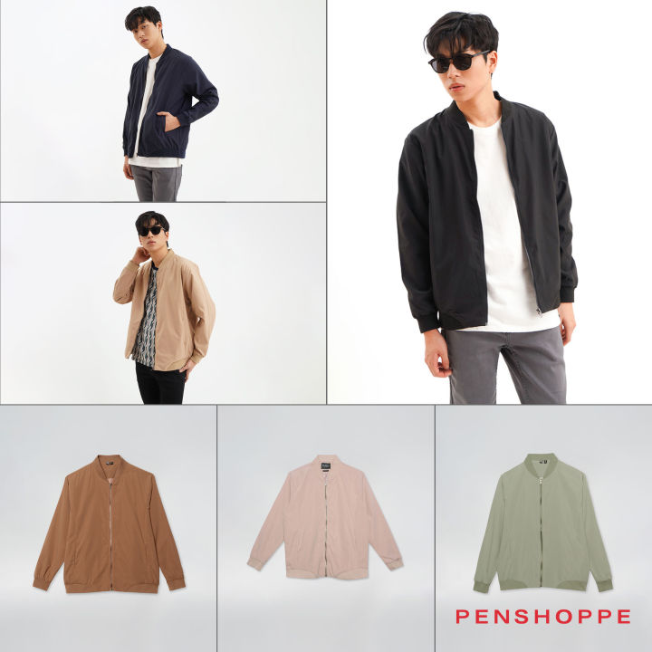 Penshoppe Basic Bomber Jacket For Men | Lazada PH