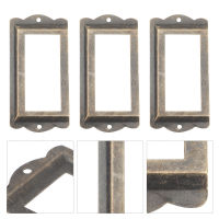 Dulrua [Sale] 24pcs Metal Label Frames Frames Antique Drawer Cabinet Frames Frames Label Label Label